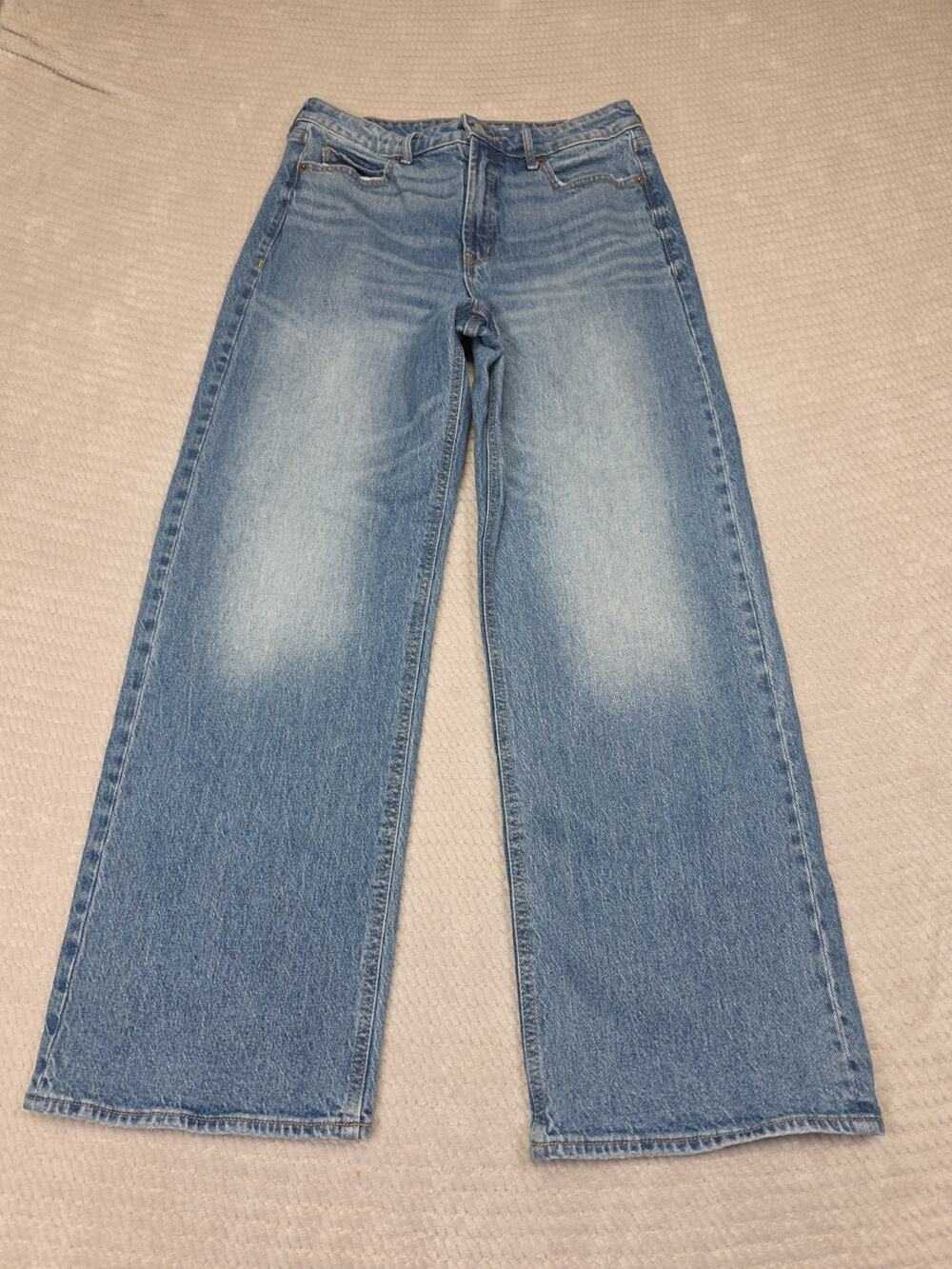 Old Navy Jeans Womens 10 Sky Hi Wide Leg Extra High Rise